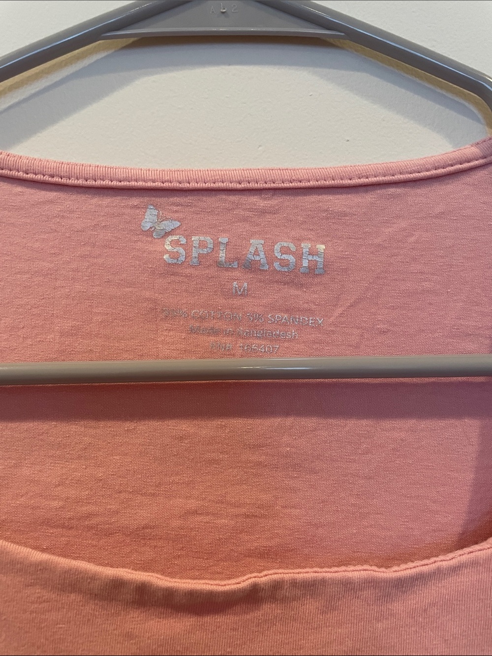 Light Pink Women’s Square Neck Top - Picture 3 of 3